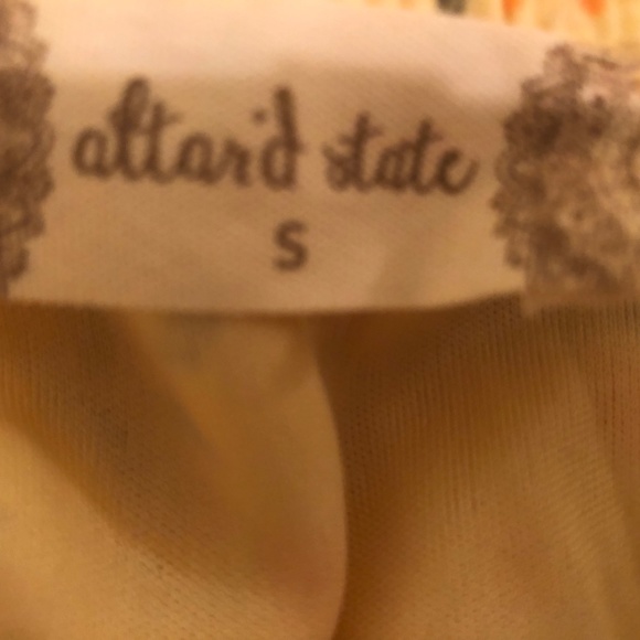 New Altar’d State Yellow Floral Design Dress w/ Ruffled Straps - Picture 4 of 4